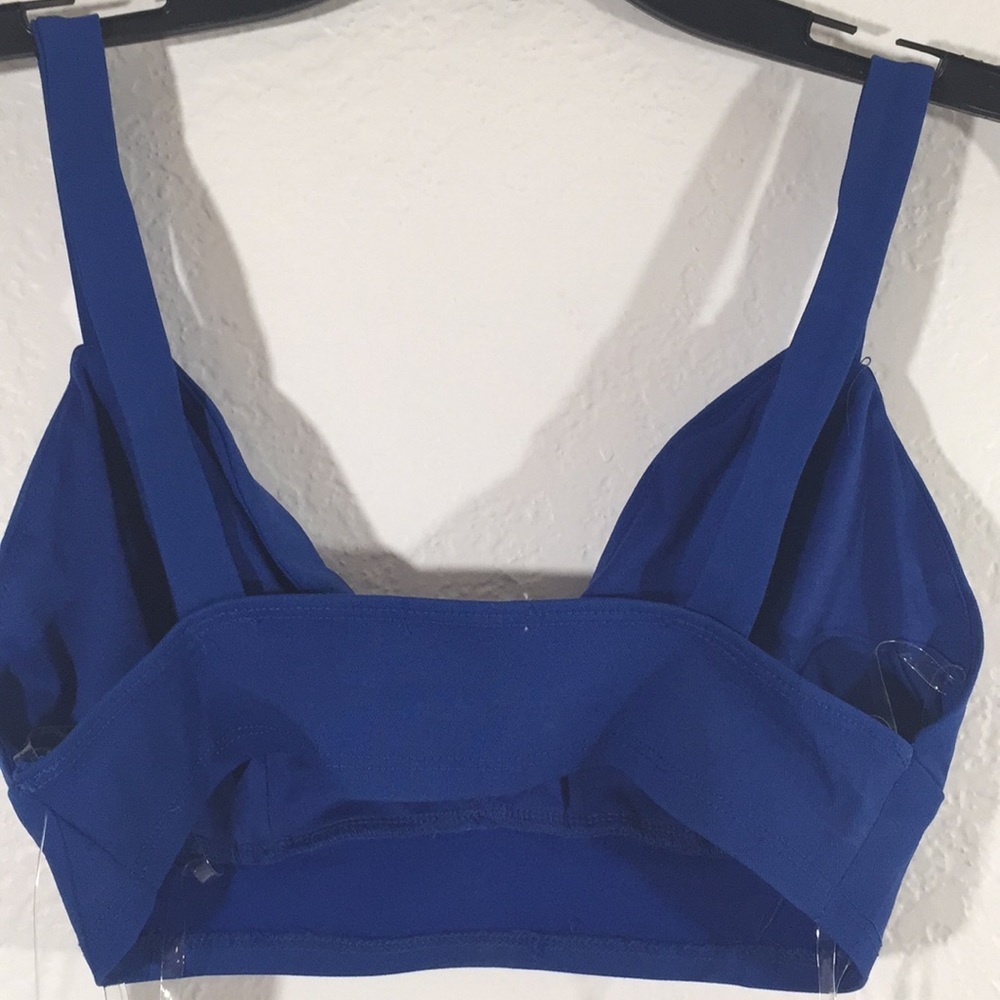 Charlotte Russe Blue Crop Top Stretchy Size XS New - Picture 2 of 3